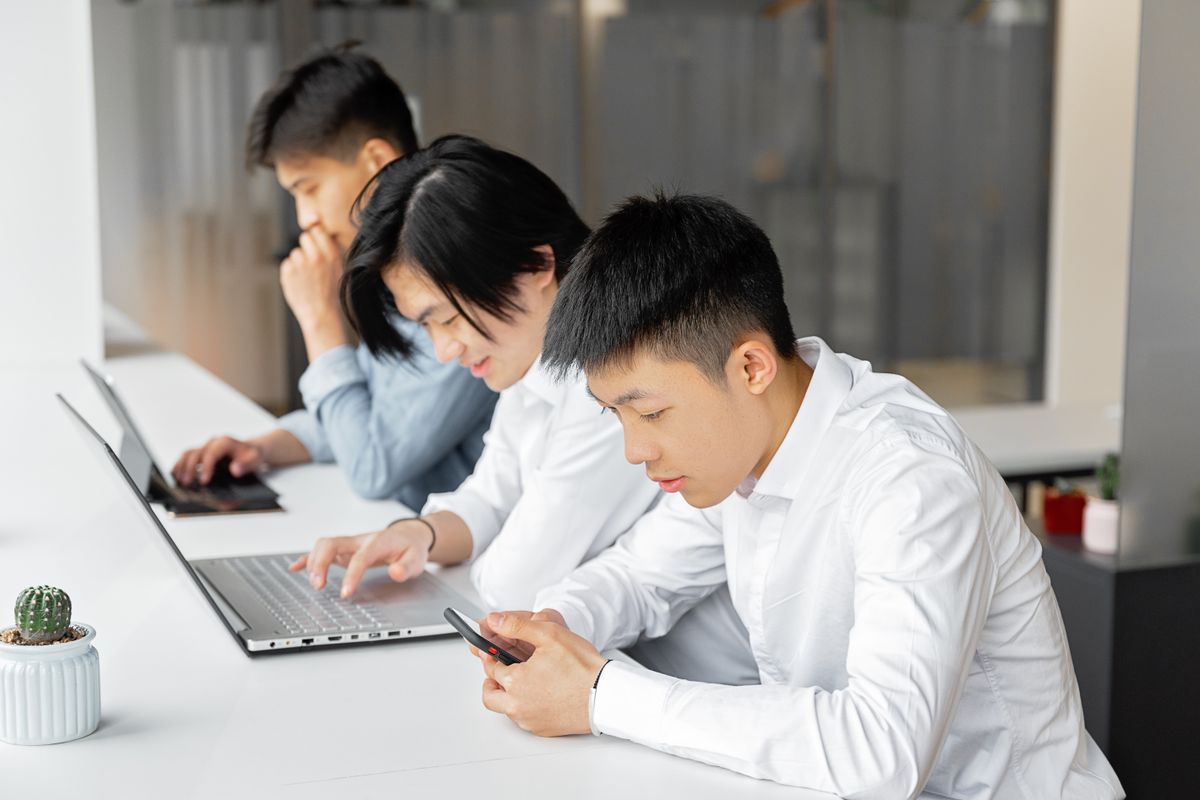 The TalentCrest team working together